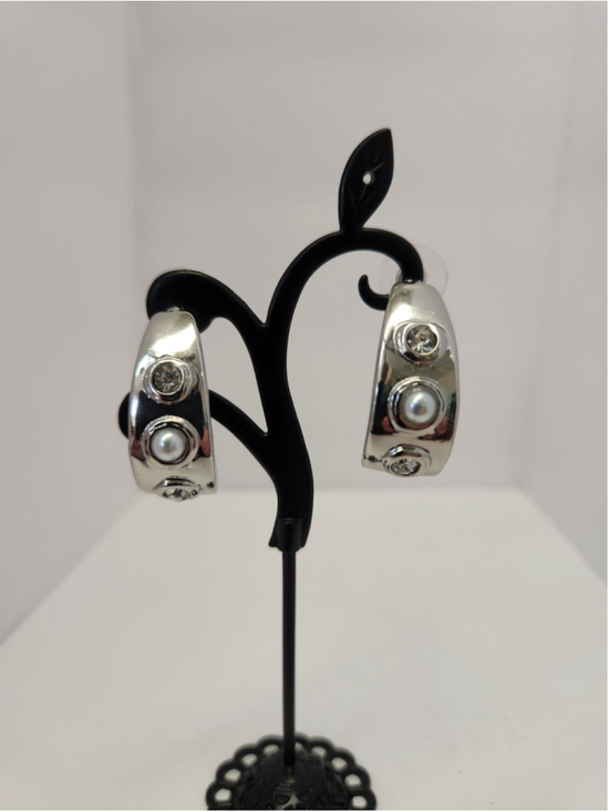 I.N.C. International Concepts Jewelry - I.N.C. International Concepts Silver toned Hoop Earrings 1.25" L X 0.75" W